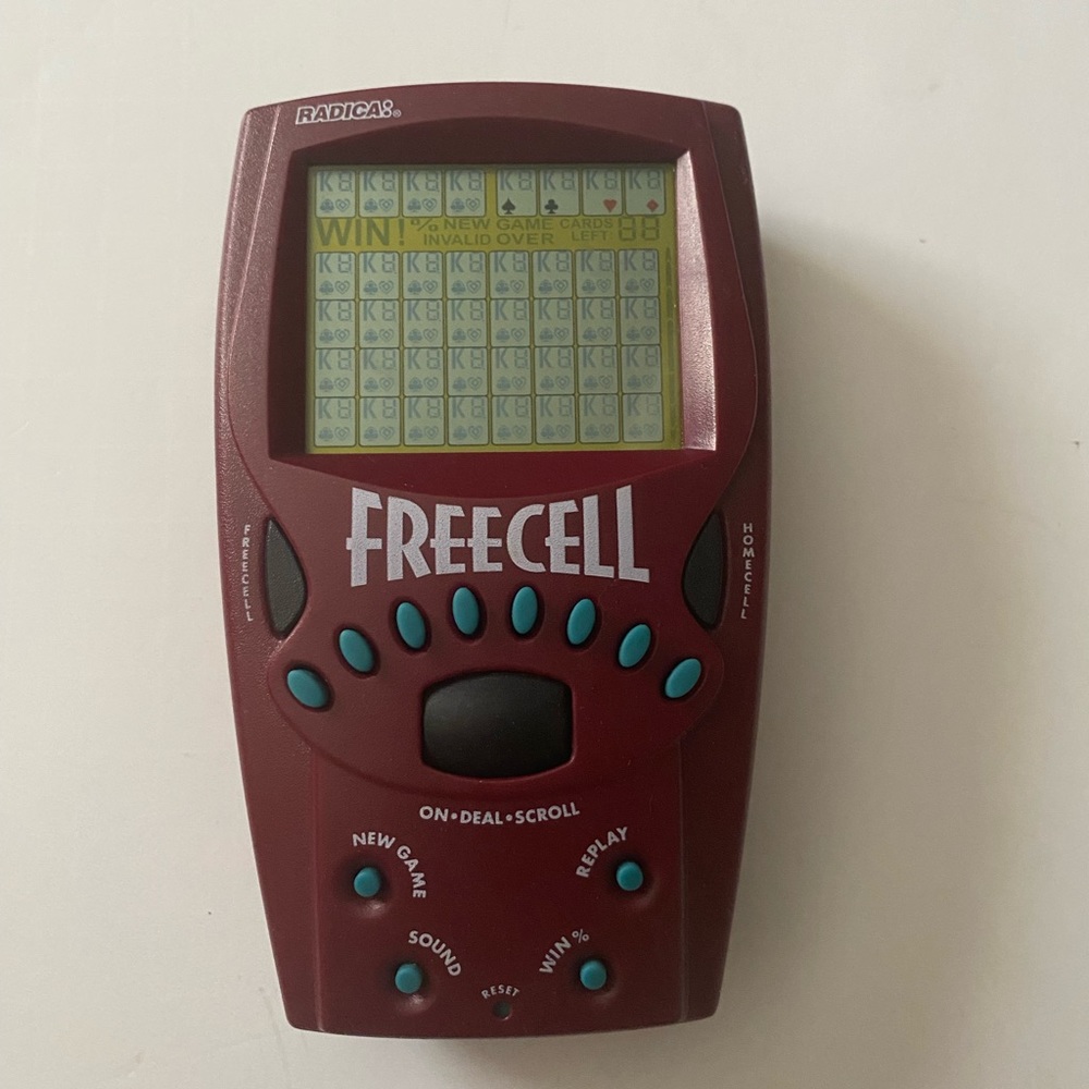 Radica brand 1999 Handheld FreeCell Solitaire Game